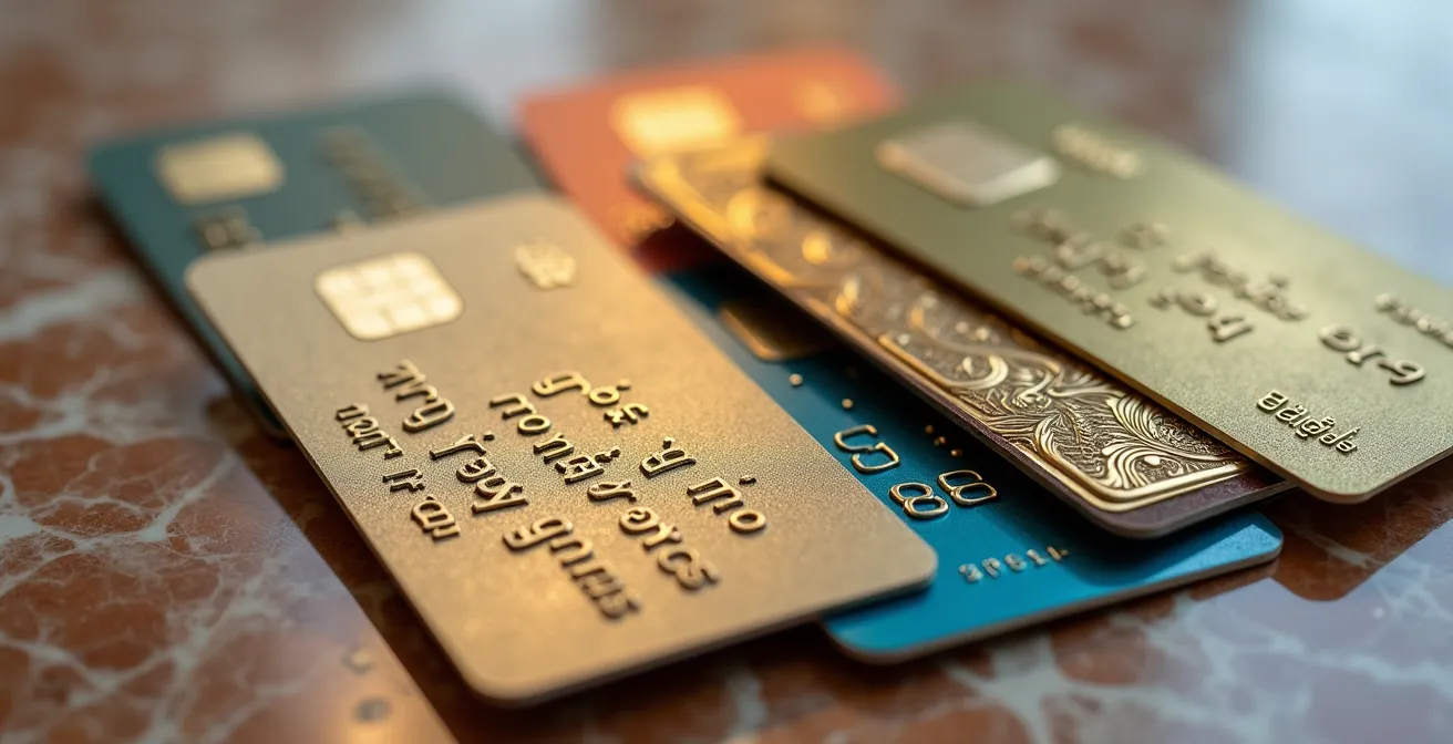 Elegant display of museum membership cards and passes with Parisian architectural details